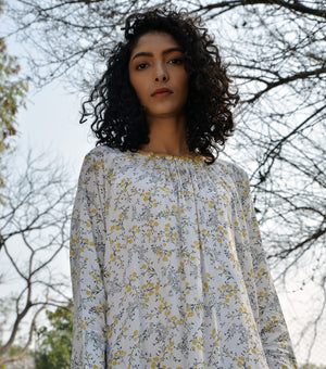 Natural Cotton Printed Dress