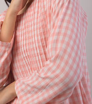 Pink Woven Cotton Top