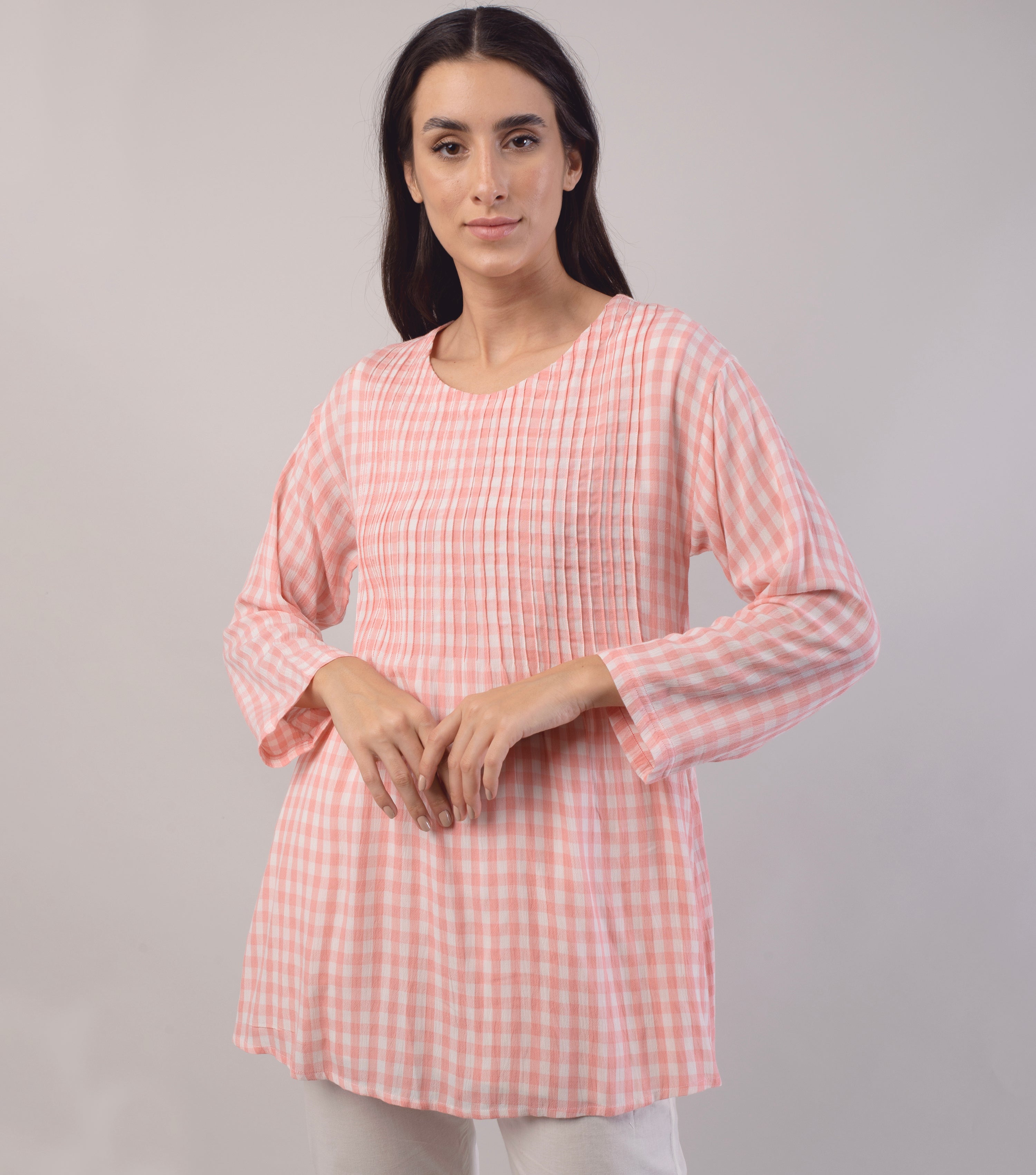 Pink Woven Cotton Top