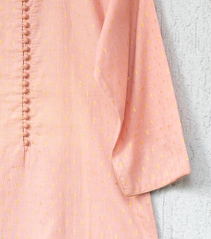 Peach Cotton Kurta