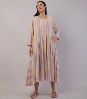 Multicolor Woven Cotton Dress