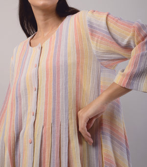 Multicolor Woven Cotton Dress