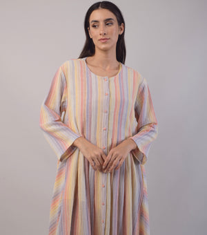 Multicolor Woven Cotton Dress