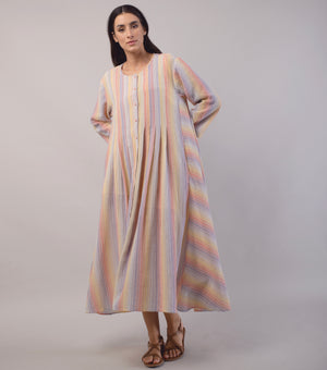 Multicolor Woven Cotton Dress
