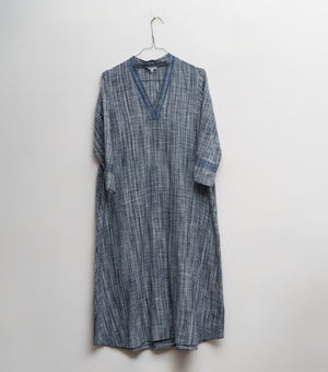 Blue Woven Cotton Kurta with Dupatta