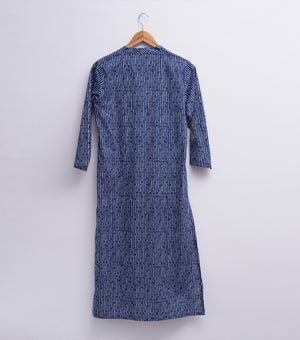 Navy Cotton Kurta