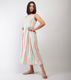 Multicolor Woven Cotton Dress