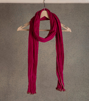 Hot Pink Cotton Flared Kurta & Pants Set