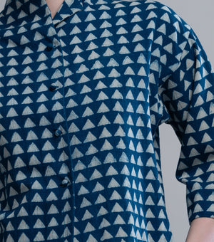 Indigo Triangle Cotton Co-ord Set