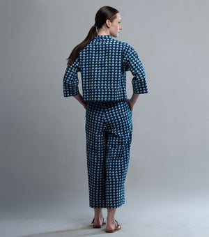 Indigo Triangle Cotton Co-ord Set