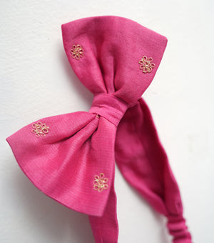 Pink Chanderi Flared Kurta & Sharara Set