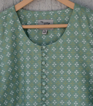 Sunny Day Sage Green Unisex Kurta Set for Kids