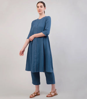 Navy Blue Woven Cotton Co-ord Set