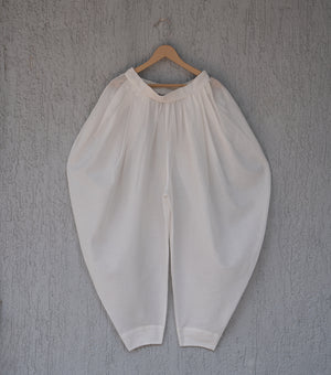White Cotton Dhoti Pants