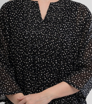 Black Printed Cotton Dress