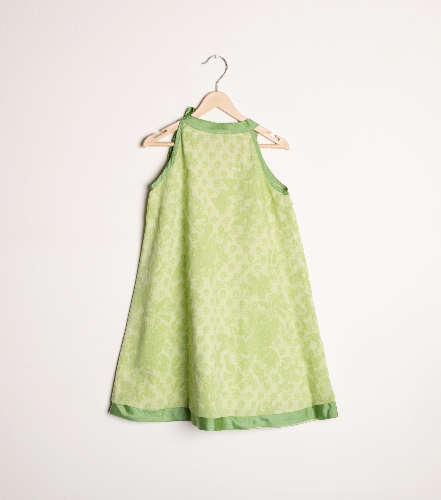 Green Cotton flared dress