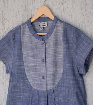 Summer Breeze Cotton Chambray Bib Dress for Girls