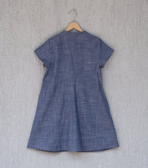 Summer Breeze Cotton Chambray Bib Dress for Girls