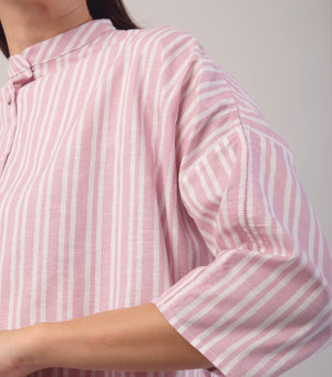 Pink Woven Cotton Shirt