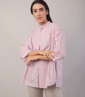 Pink Woven Cotton Shirt