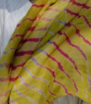 Yellow Shibori Dupatta