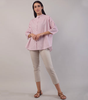 Pink Woven Cotton Shirt