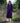 Purple Printed Cotton Silk Dress
