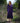 Purple Printed Cotton Silk Dress