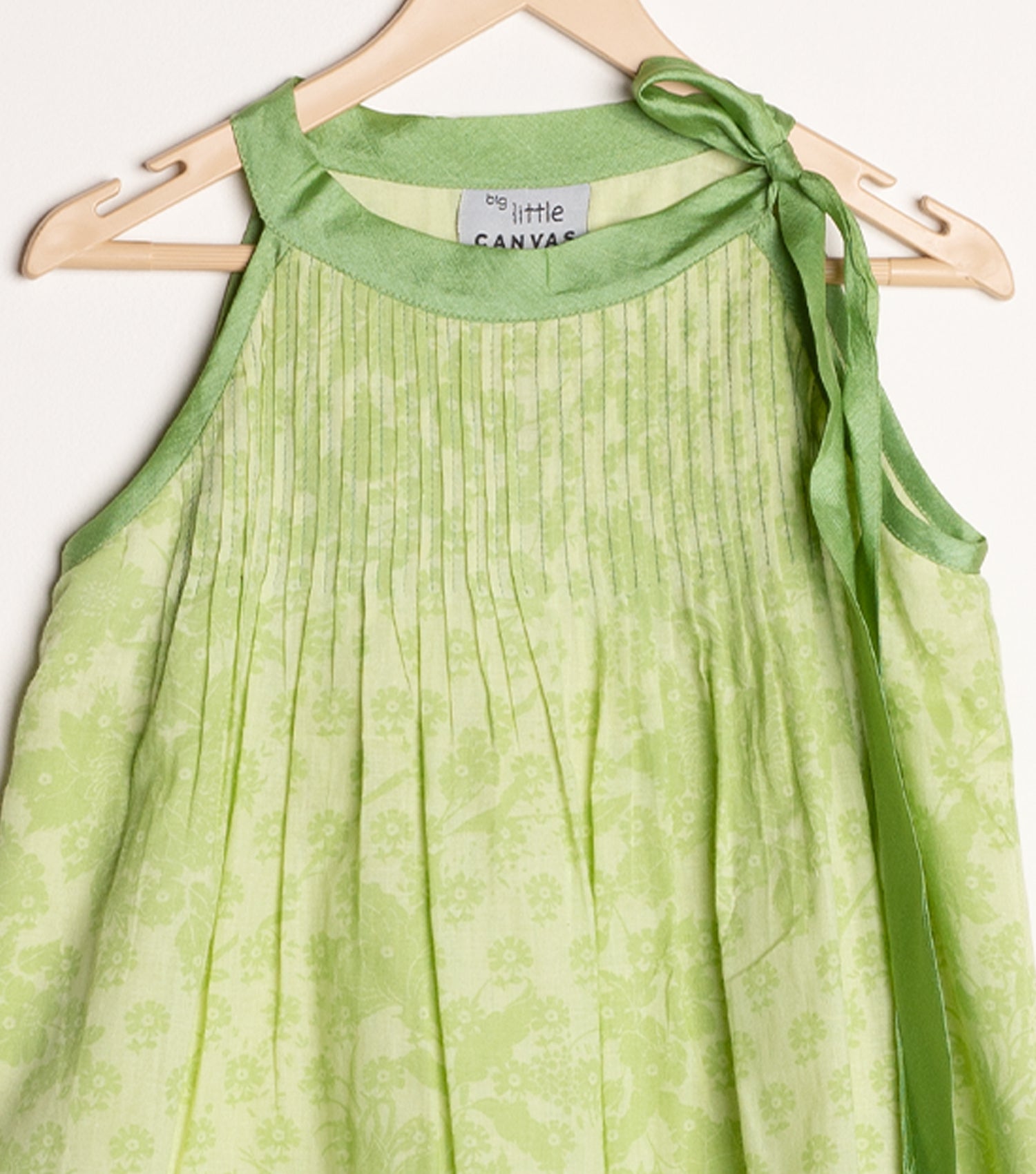 Green Cotton flared dress