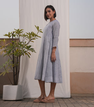 Sky Lines Woven Cotton Dress