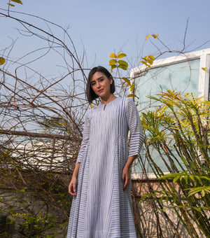 Sky Lines Woven Cotton Dress