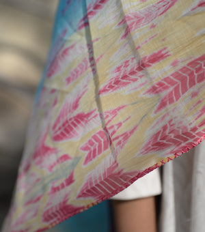 Dual-tone  shibori dupatta
