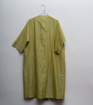 Lime Green Cotton Lurex Kurta with Slip