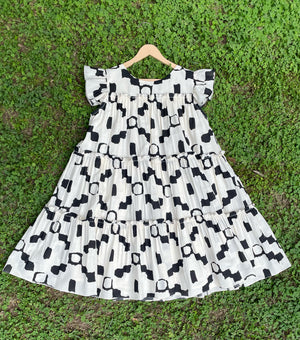 Breezy Cotton Printed Summer Dress for Girls