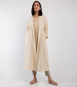 Beige Cotton Cape Set