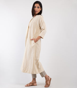 Beige Cotton Cape Set