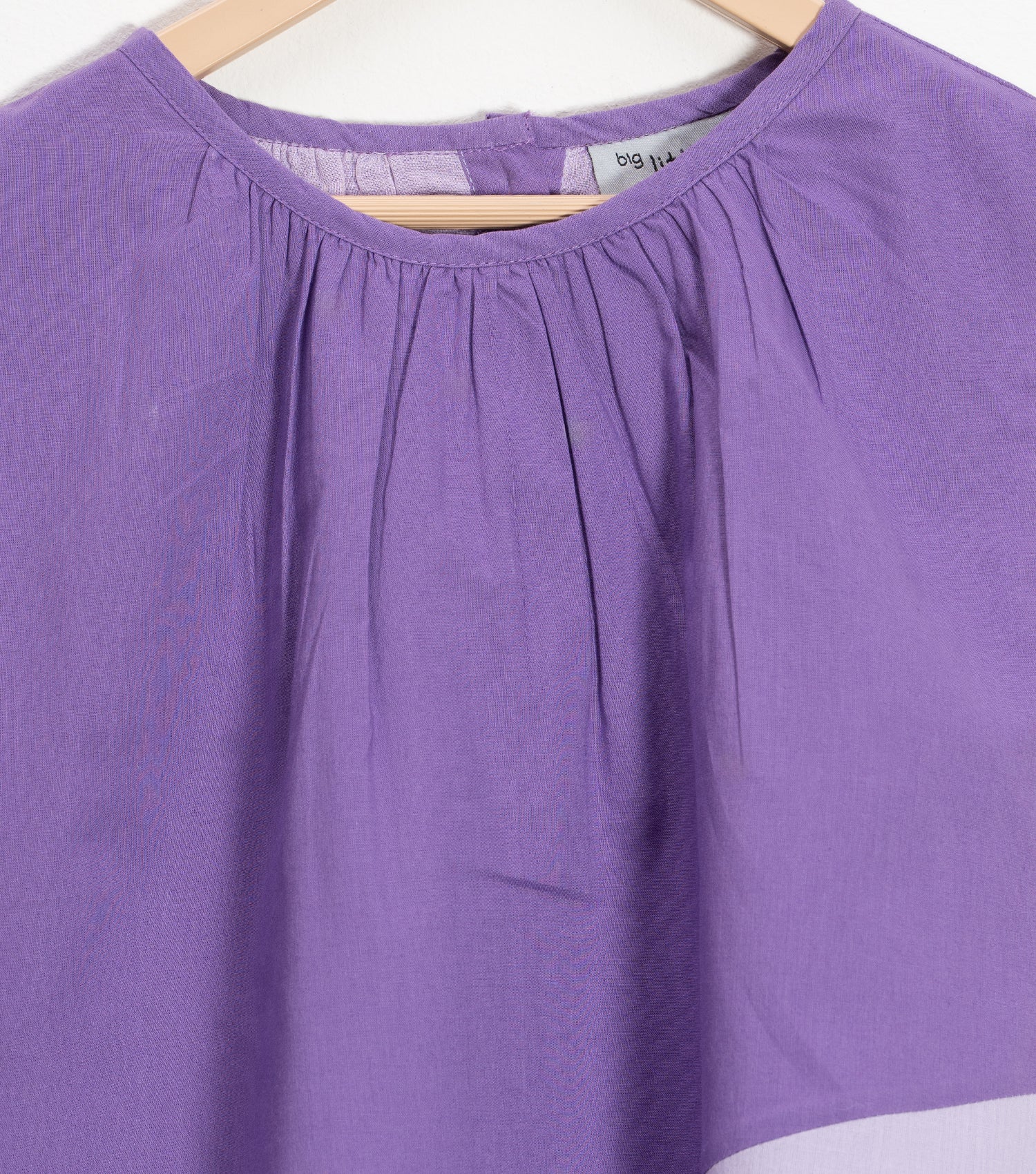 COLOR BLOCK PURPLE SLEEVELESS DRESS FOR GIRLS