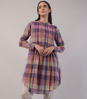 Multicolor Woven Cotton Tunic