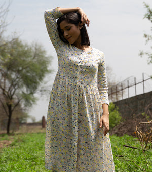 Multicolor Printed Cotton Dress