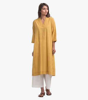 Mustard Cotton Kurta
