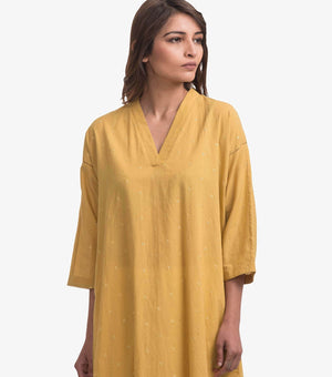 Mustard Cotton Kurta
