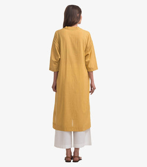 Mustard Cotton Kurta