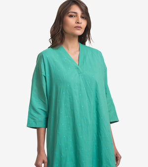 Green cotton kurta