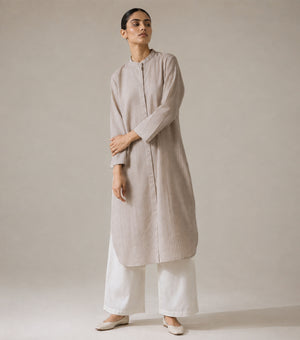 Beige Cotton Kurta