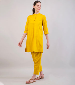 Mustard Woven Cotton Co-ord Set