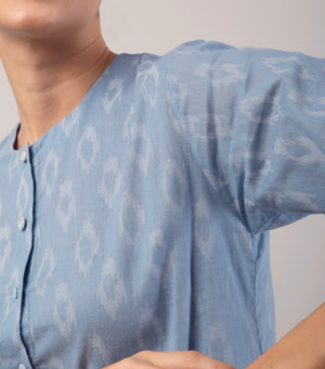 Light Blue Printed Cotton Co-ord Set