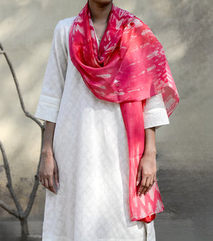 Dual-tone shibori dupatta