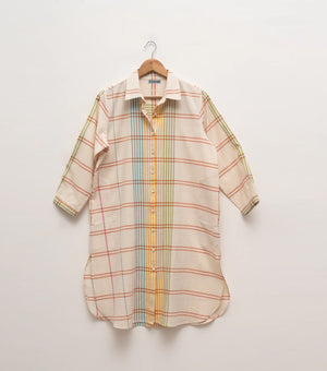Multi Colour Check Woven Cotton Dress