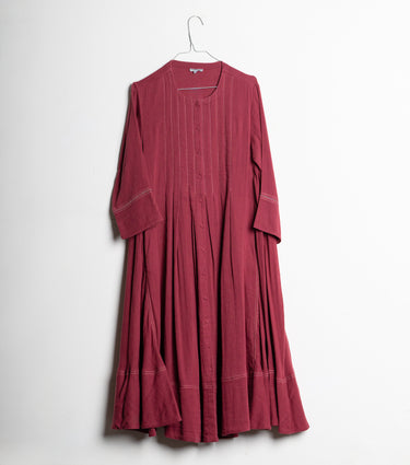 Maroon Cotton Dress