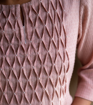 SOFT BREEZE COTTON SMOCKING DRESS